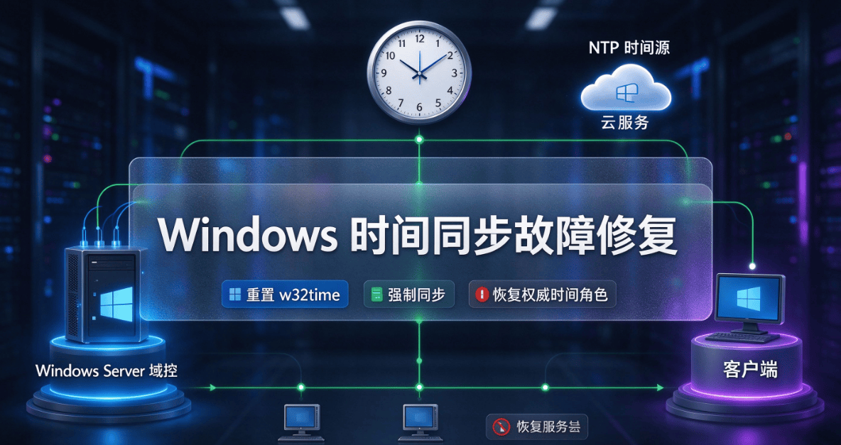 Windows 域控主机时间无法同步的解决方案